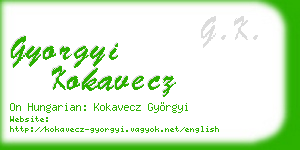 gyorgyi kokavecz business card